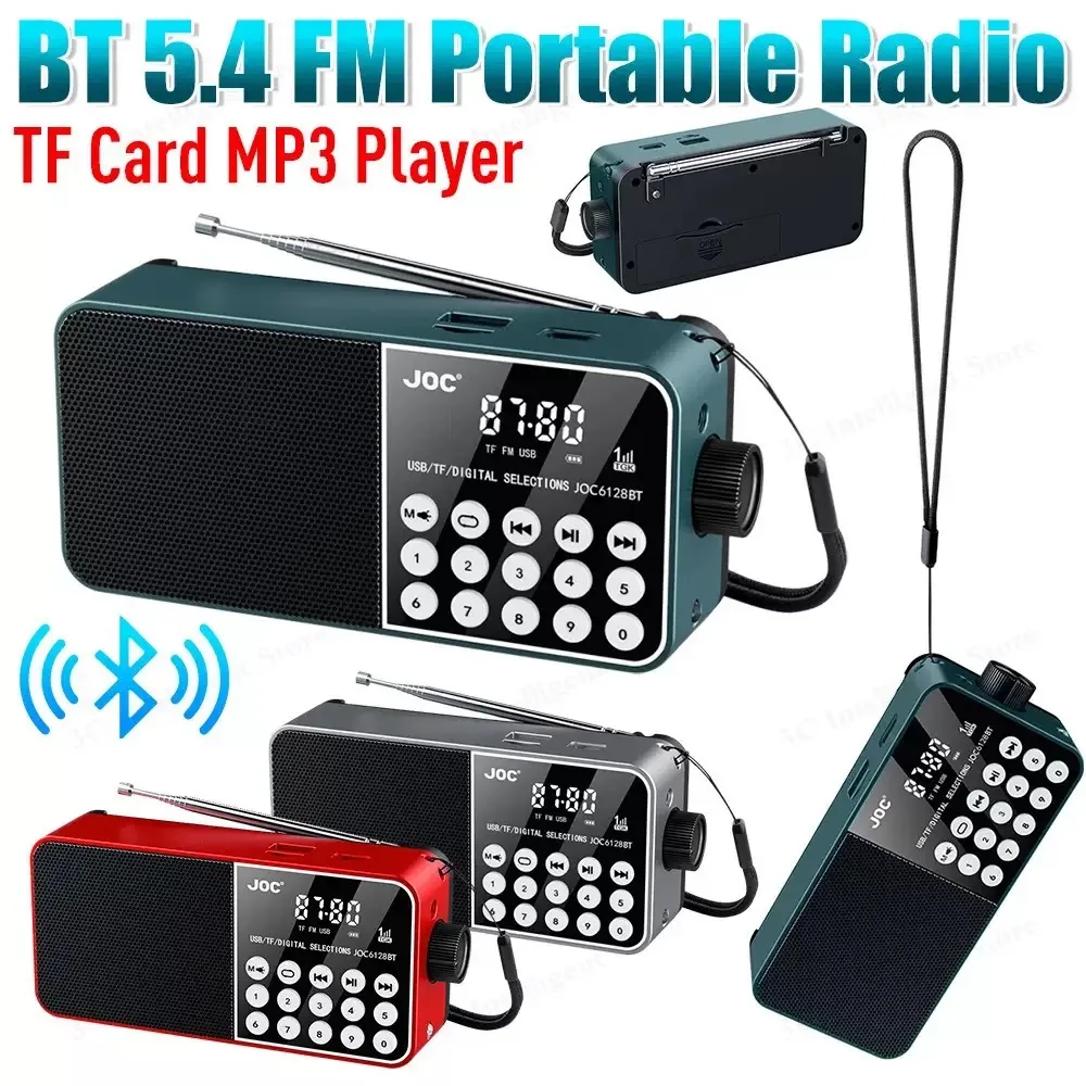 Портативное цифровое радио JOC6128BT с фонариком, поддержкой TF-карт, функциями USB/Bluetooth для пожилых людей, для прослушивания радиовещаний
Портативное цифровое радио JOC6128BT с фонариком, поддержкой TF-карт, функциями USB/Bluetooth для пожилых людей, для прослушивания радиовещаний