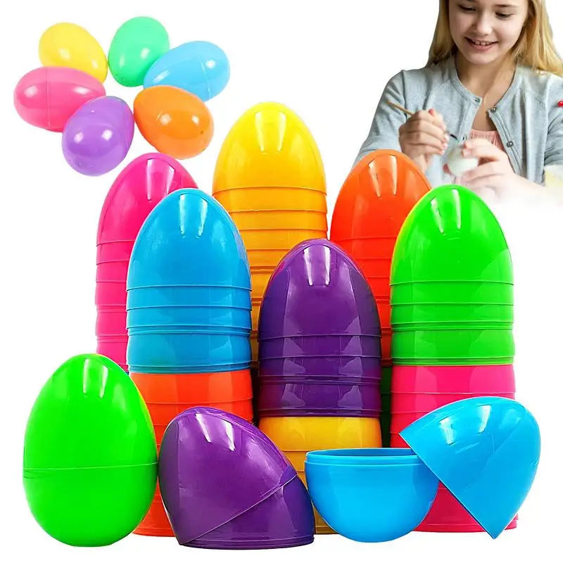 50Pcs Easter Empty Eggs Fillable Colorful Bright Easter Eggs Shell Toys Assorted Colors Easter Eggs Fake Eggs Easter Decoration
50Pcs Easter Empty Eggs Fillable Colorful Bright Easter Eggs Shell Toys Assorted Colors Easter Eggs Fake Eggs Easter Decoration