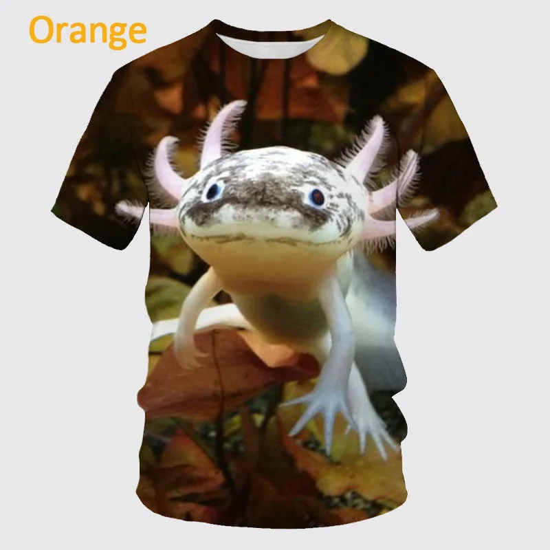 Hot New Amphibians Axolotl 3D Printing Men's Short-sleeved T-shirt Personality Hip-hop Unisex Casual Round Neck T-shirt
Hot New Amphibians Axolotl 3D Printing Men's Short-sleeved T-shirt Personality Hip-hop Unisex Casual Round Neck T-shirt
