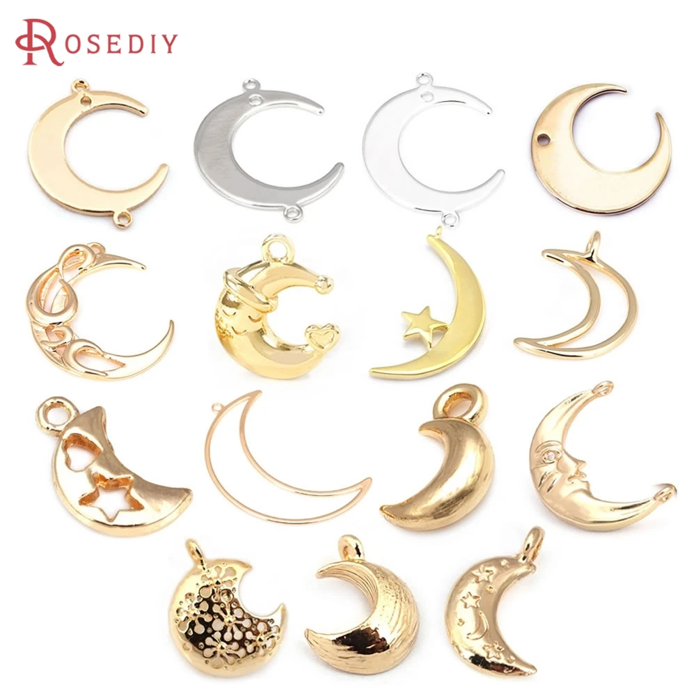 18K Gold Color Brass Moon Charms Pendants Necklace Earrings High Quality Diy Jewelry Accessories Making Materials
18K Gold Color Brass Moon Charms Pendants Necklace Earrings High Quality Diy Jewelry Accessories Making Materials