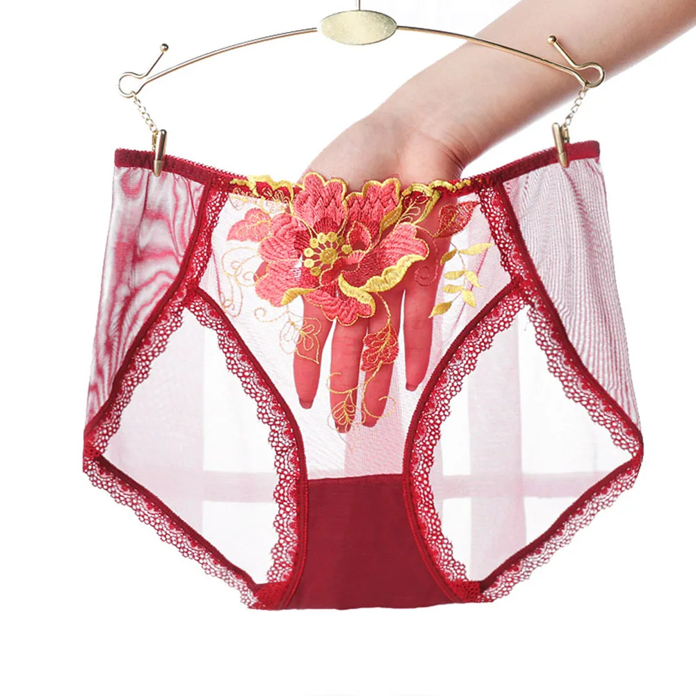 Sexy Womens Panties Lace Briefs Mesh Hollow Flower Embroidery Sheer Lingerie Seamless Underwear Ultra-Thin Elastic Underpants
Sexy Womens Panties Lace Briefs Mesh Hollow Flower Embroidery Sheer Lingerie Seamless Underwear Ultra-Thin Elastic Underpants