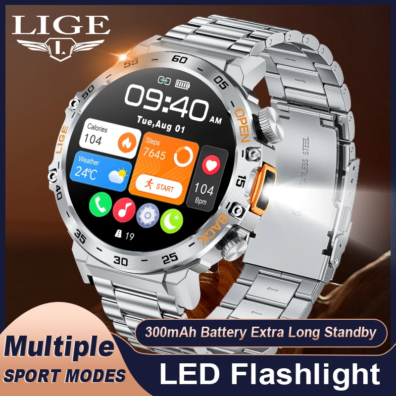 2026 LIGE Men's Smart Watch AMOLED HD 360*360 Screen Waterproof Sports Fitness Watch LED Flashlight Smartwatch for Android iOS
2026 LIGE Men's Smart Watch AMOLED HD 360*360 Screen Waterproof Sports Fitness Watch LED Flashlight Smartwatch for Android iOS