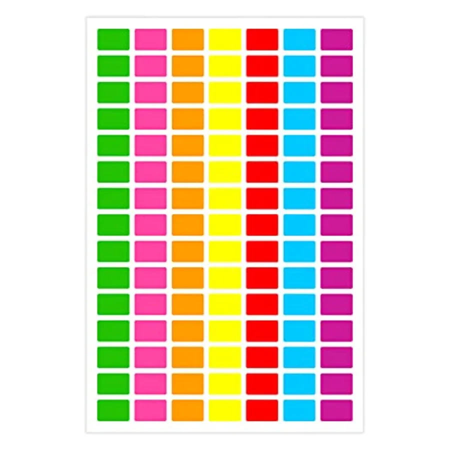 1575 Square Color Coding Labels 1/2 x 3/4 Rectangular Stickers in 7 Colors for Folder File Organization
1575 Square Color Coding Labels 1/2 x 3/4 Rectangular Stickers in 7 Colors for Folder File Organization