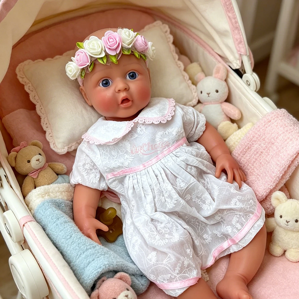 17Inch Weighted Girl Handmade Lifelike Silicone Reborn Baby Flexible Limbs 3D Skin Tone Doll for Educational Model
17Inch Weighted Girl Handmade Lifelike Silicone Reborn Baby Flexible Limbs 3D Skin Tone Doll for Educational Model