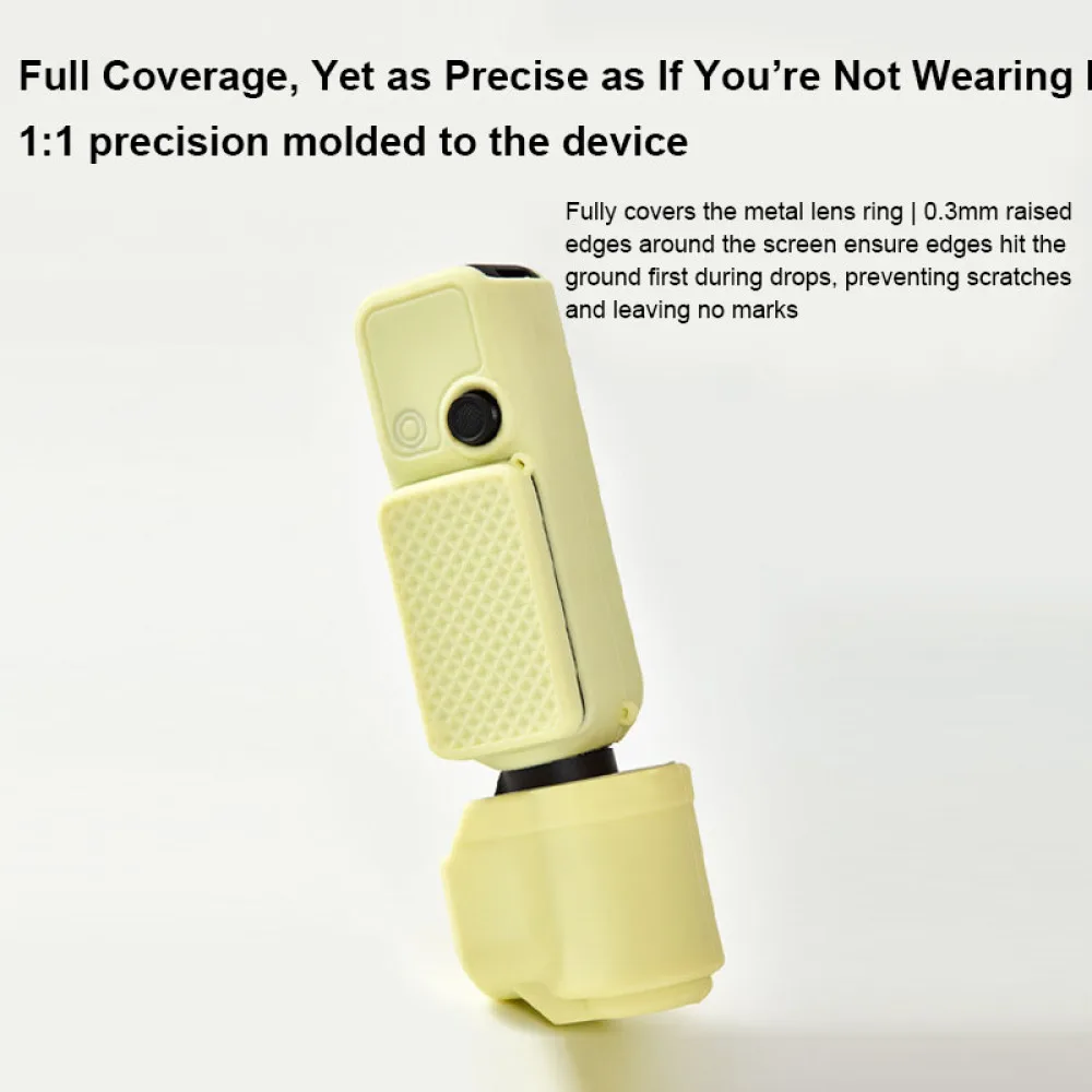 Silicone Case for DJI Osmo Pocket4, Soft Full Body Skin Sleeve with Nano Coating, Anti-Slip Texture on Back, Screen Protection
Silicone Case for DJI Osmo Pocket4, Soft Full Body Skin Sleeve with Nano Coating, Anti-Slip Texture on Back, Screen Protection