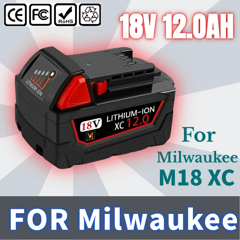 18V for Milwaukee M18 XC Replacement Lithium Battery 48-11-1850 48-11-1840 48-11-1820 48-11-1860 2604-22 2604-20 2708-22
18V for Milwaukee M18 XC Replacement Lithium Battery 48-11-1850 48-11-1840 48-11-1820 48-11-1860 2604-22 2604-20 2708-22