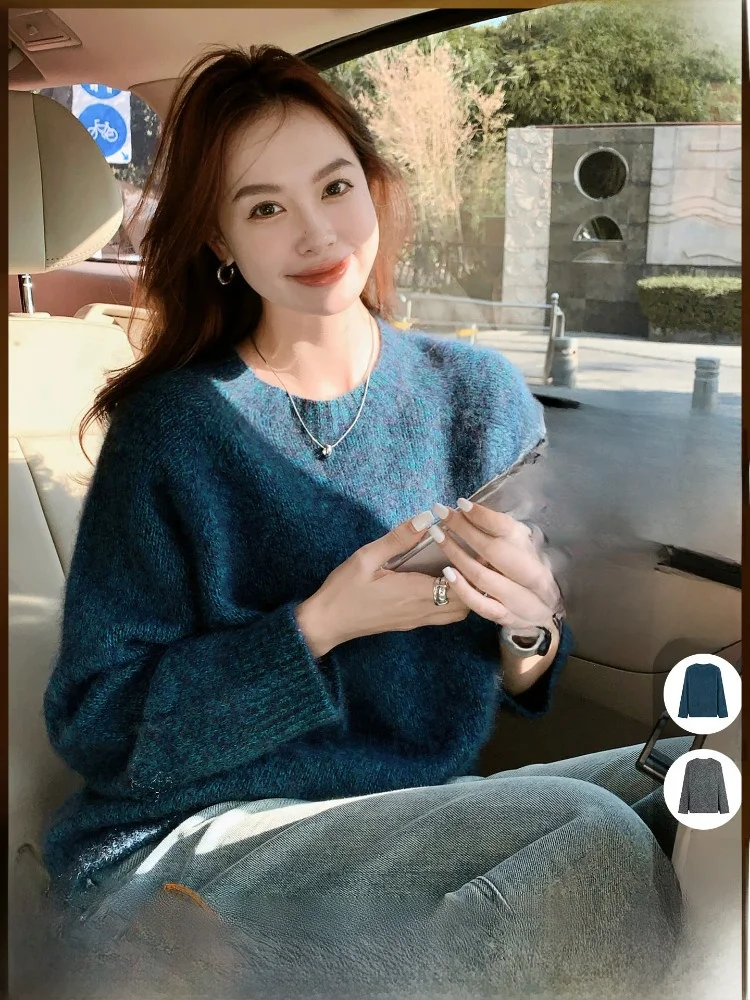 Meiyang Wool Cashmere Knitted Sweater round Neck Artistic Color Loose Fit Long Sleeve Women's Knitwear Casual Style Spring Se...
Meiyang Wool Cashmere Knitted Sweater round Neck Artistic Color Loose Fit Long Sleeve Women's Knitwear Casual Style Spring Se...