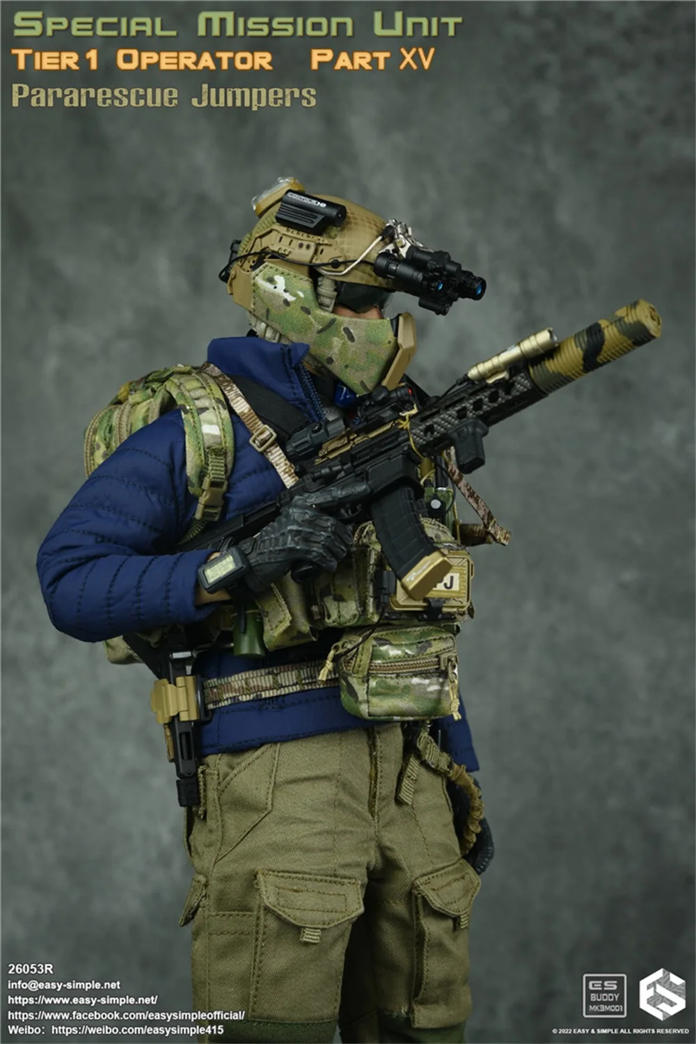 1/6 Easy&Simple ES 26053S Special Mission Unit Tire1 Operator Jumpers MCX Heavy Weapon PVC Material Can't be Fired Model Fans
1/6 Easy&Simple ES 26053S Special Mission Unit Tire1 Operator Jumpers MCX Heavy Weapon PVC Material Can't be Fired Model Fans