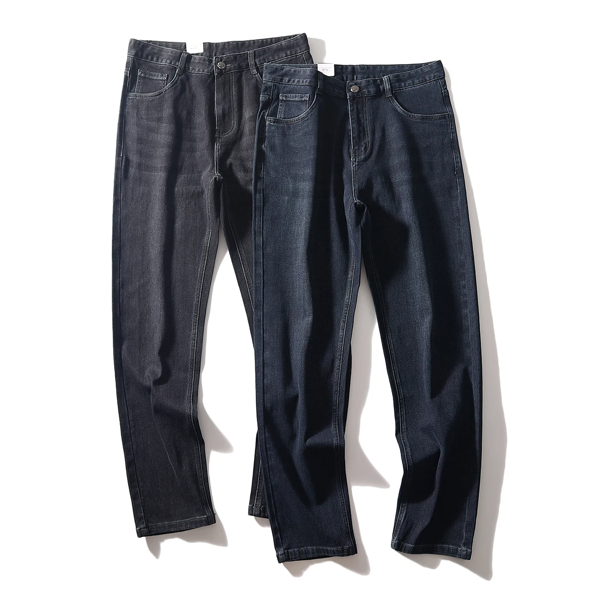 Thiened Denim Fabric Men's Waed Straight Leg Jeans Long Pants Four-Sided Elastic Winter Faion Trend Youth Mid-High Waist
Thiened Denim Fabric Men's Waed Straight Leg Jeans Long Pants Four-Sided Elastic Winter Faion Trend Youth Mid-High Waist