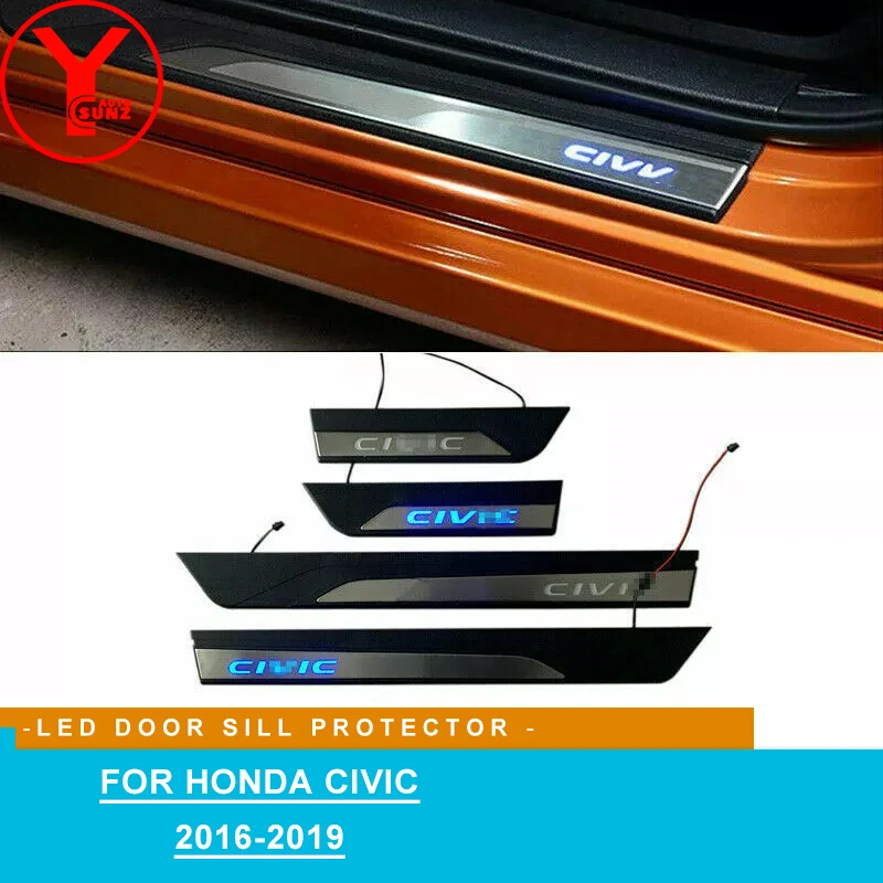 Светодиодная защита порога из нержавеющей стали для Honda Civic 2016 2017 2018 2019 2020, автомобильные аксессуары YCSUNZ
Светодиодная защита порога из нержавеющей стали для Honda Civic 2016 2017 2018 2019 2020, автомобильные аксессуары YCSUNZ