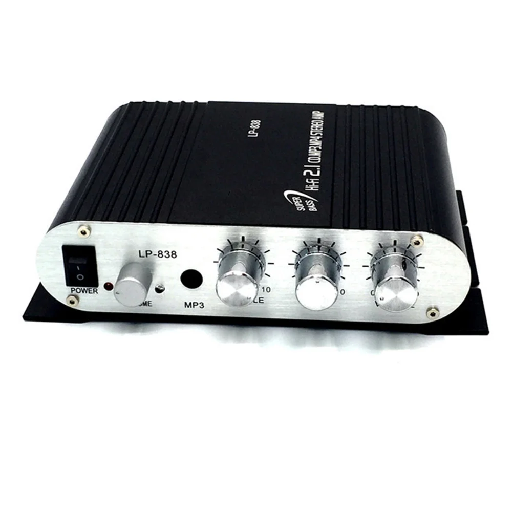 2.1 Channel Amplifier 200W 12V Stereo Subwoofer Out Amplifier Audio Booster For Car Motorcycle Boat Subwoofer Out -838
2.1 Channel Amplifier 200W 12V Stereo Subwoofer Out Amplifier Audio Booster For Car Motorcycle Boat Subwoofer Out -838