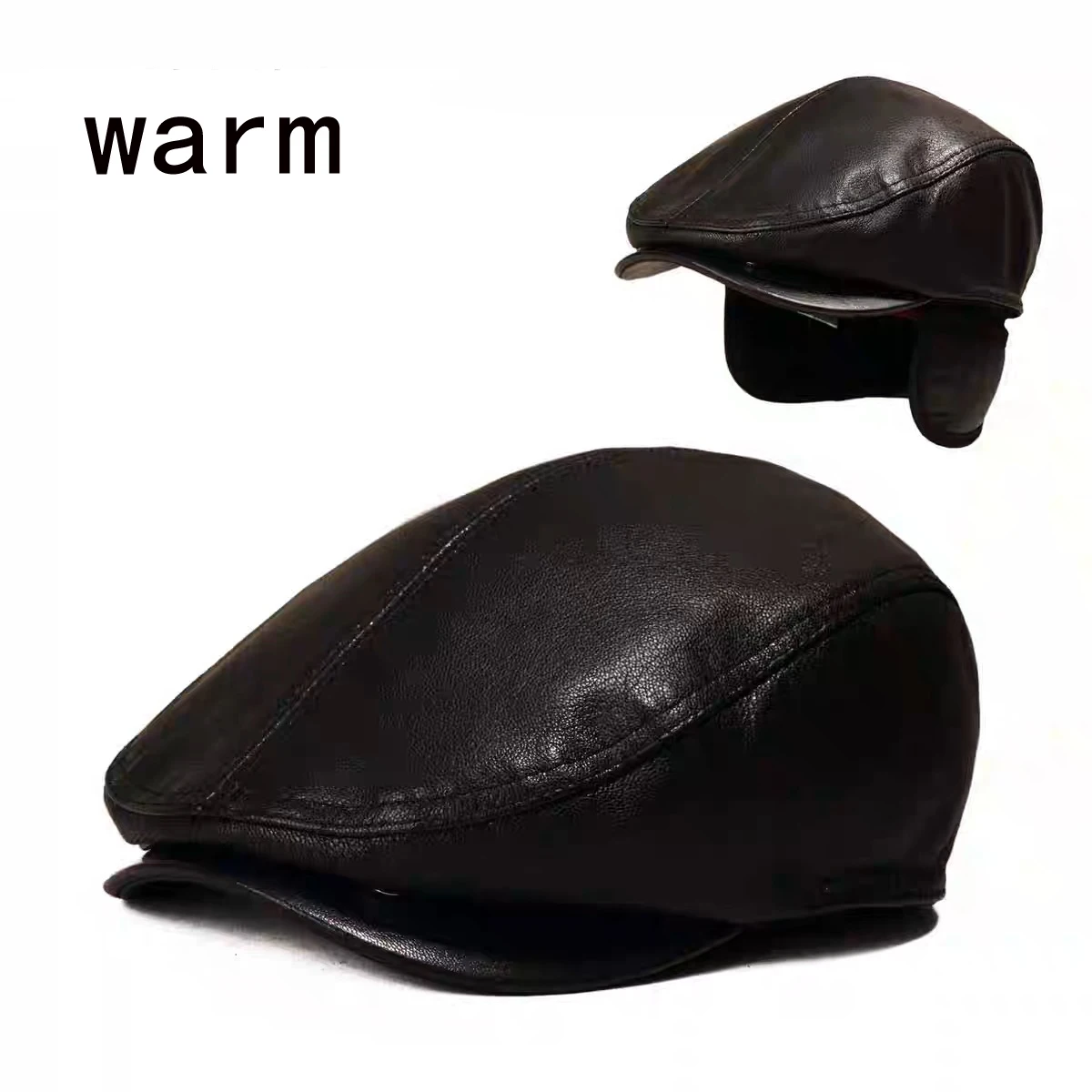 Winter Unisex Genuine Leather Duckbill Boina Thin/thick Berets Hats For Men/Women Leisure Black/Brown 54-61cm Fitted Cabbie
Winter Unisex Genuine Leather Duckbill Boina Thin/thick Berets Hats For Men/Women Leisure Black/Brown 54-61cm Fitted Cabbie