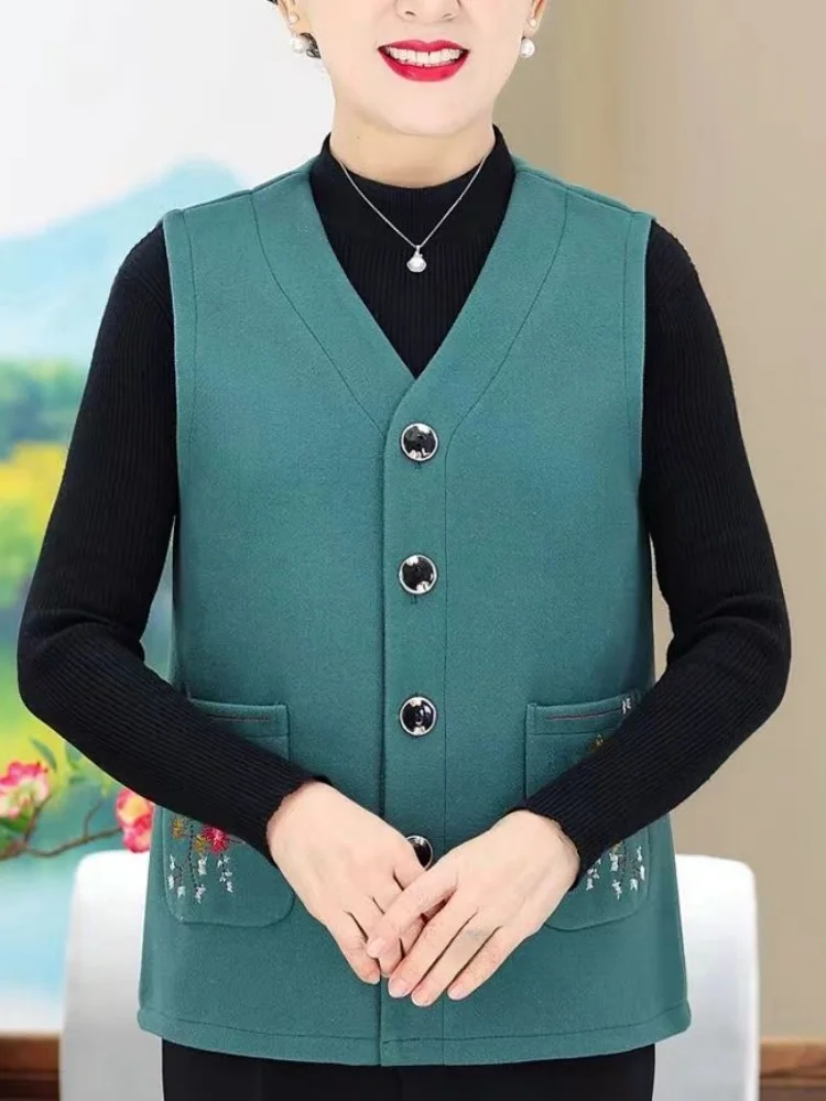 Elegant V-Neck Embroidered Open Cardigan Vest for Middle-Aged And Elderly Women Spring Autumn Fashion Artistic Style Polyeste...
Elegant V-Neck Embroidered Open Cardigan Vest for Middle-Aged And Elderly Women Spring Autumn Fashion Artistic Style Polyeste...