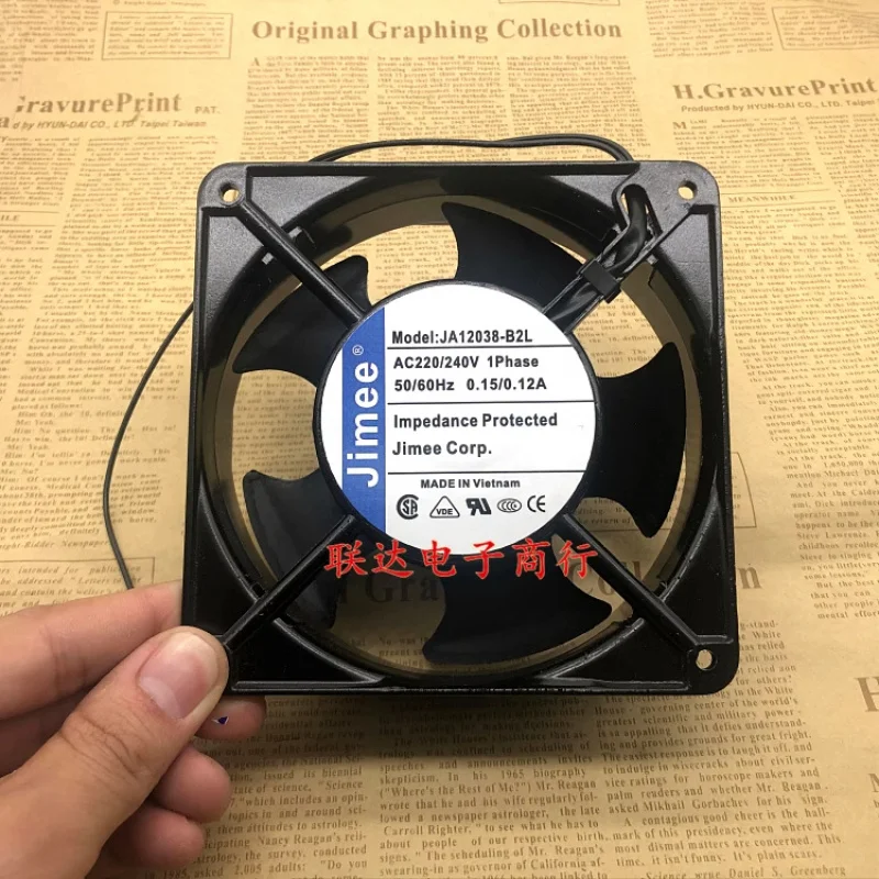 H FOR JMEE JA12038-B2L AC220V-240V 12038 12CM Aluminium Frame AC Cooling Fan
H FOR JMEE JA12038-B2L AC220V-240V 12038 12CM Aluminium Frame AC Cooling Fan