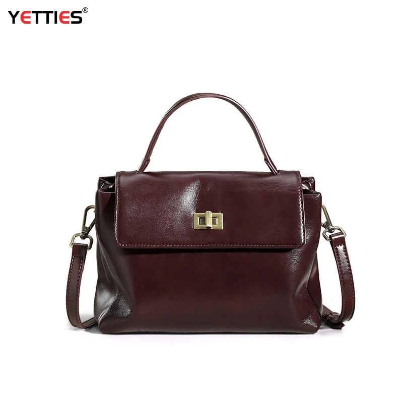 YETTIES 2025 Новая сумка через плечо с замком, роскошная сумка через плечо из вощеной кожи, трансформируемая сумка-мессенджер для женщин
YETTIES 2025 Новая сумка через плечо с замком, роскошная сумка через плечо из вощеной кожи, трансформируемая сумка-мессенджер для женщин