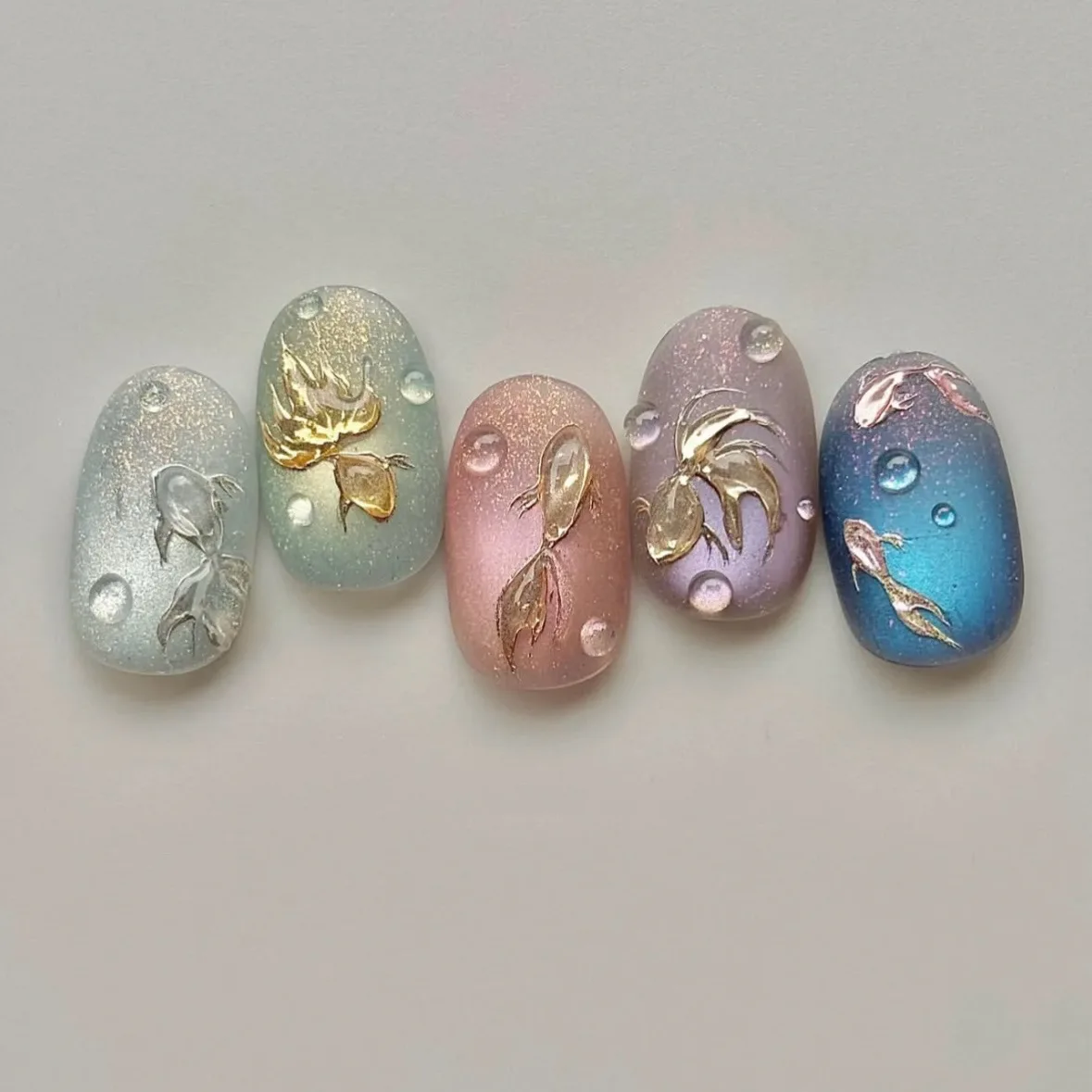 10pcs Colorful Handmade False Nails Set Cat's Eye Short Square Round Press on Fake Nails Art Mermaid Design Full Cover Nail Tips
10pcs Colorful Handmade False Nails Set Cat's Eye Short Square Round Press on Fake Nails Art Mermaid Design Full Cover Nail Tips