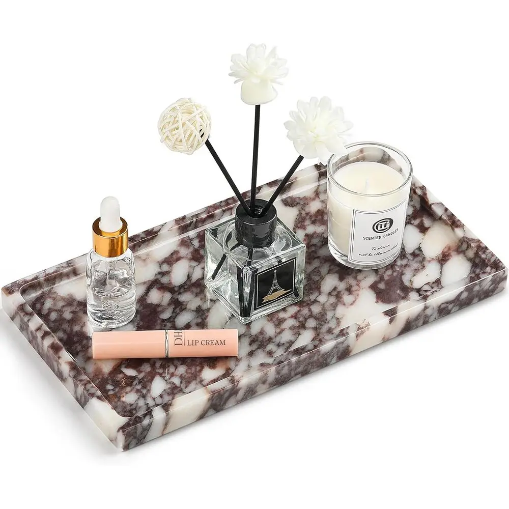 Natural Marble Vanity Tray - Genuine Marble Perume Tray or Bathroom Decor, Stone Bathroom Vanity Organizer Tray or Kitchen Count
Natural Marble Vanity Tray - Genuine Marble Perume Tray or Bathroom Decor, Stone Bathroom Vanity Organizer Tray or Kitchen Count