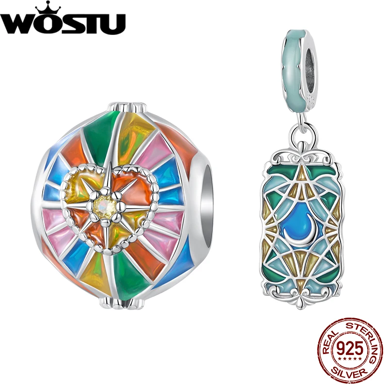 WOSTU 925 Sterling Silver Moon Tarot Hanging Bead Colorful Enamel Charms Fit Bracelet Necklace for Women Original Jewelry Gift
WOSTU 925 Sterling Silver Moon Tarot Hanging Bead Colorful Enamel Charms Fit Bracelet Necklace for Women Original Jewelry Gift