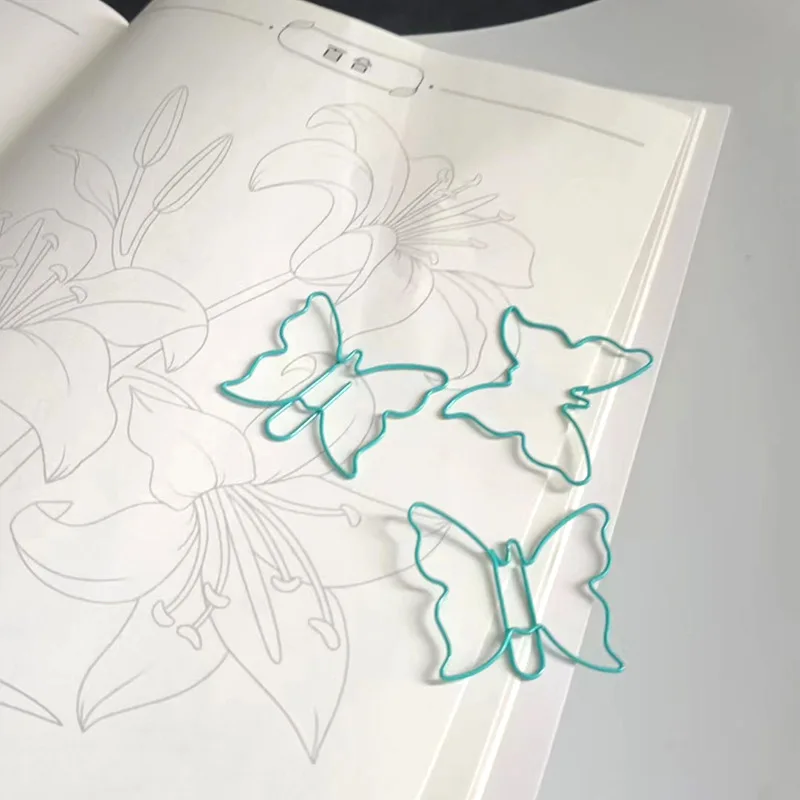 10pcs/set Ins Style Blue Butterfly Cartoon Paper Clips New Creative Shape Multi-purpose Bookmark Clips Office School Supplies
10pcs/set Ins Style Blue Butterfly Cartoon Paper Clips New Creative Shape Multi-purpose Bookmark Clips Office School Supplies