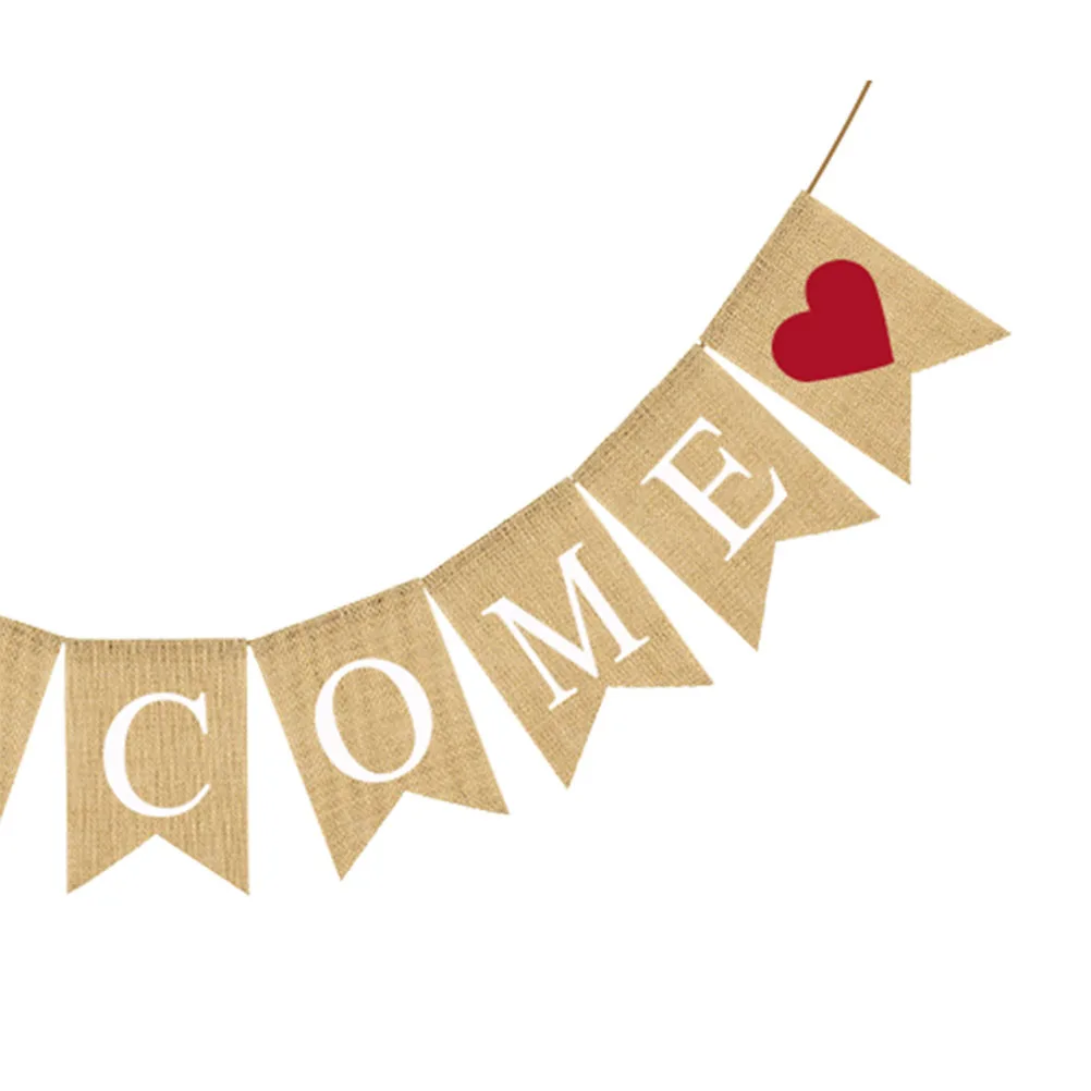 Swallowtail Wedding Burlap Garland Decor WELCOME Wedding Burlap Banner Party Flag Festive Atmosphere Photo Prop Reusable
Swallowtail Wedding Burlap Garland Decor WELCOME Wedding Burlap Banner Party Flag Festive Atmosphere Photo Prop Reusable