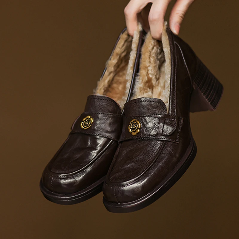 High Heels Women's Mary Jance Shoes Fashion Chunky Warm Shoes Designer Winter Snow Boots 2025 New Luxury Pumps Botas De Mujer
High Heels Women's Mary Jance Shoes Fashion Chunky Warm Shoes Designer Winter Snow Boots 2025 New Luxury Pumps Botas De Mujer