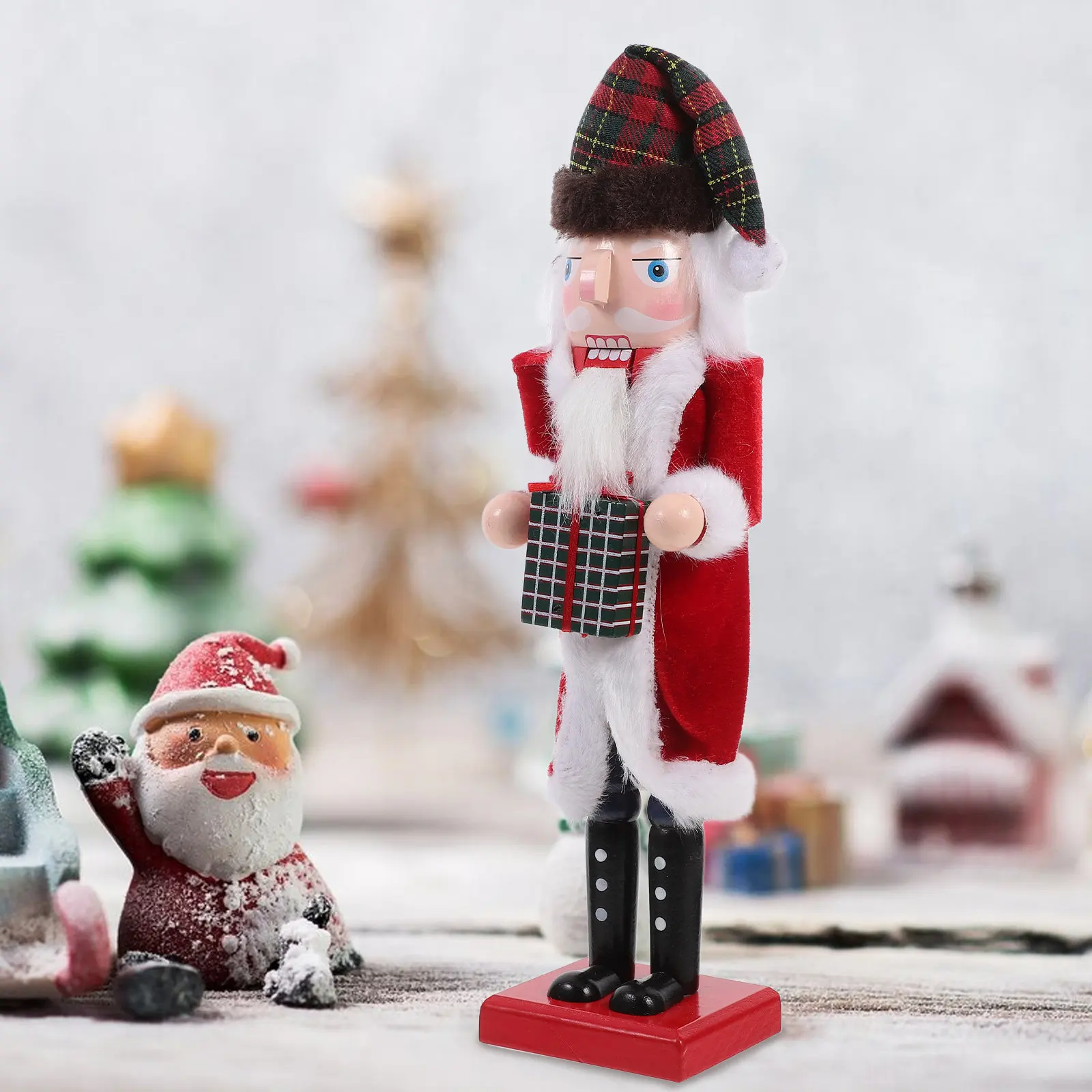 Деревянная фигурка Щелкунчика для рождественского декора, украшение в виде Санта-Клауса, праздничное украшение для рабочего стола, полки, деревянный Щелкунчик
Деревянная фигурка Щелкунчика для рождественского декора, украшение в виде Санта-Клауса, праздничное украшение для рабочего стола, полки, деревянный Щелкунчик