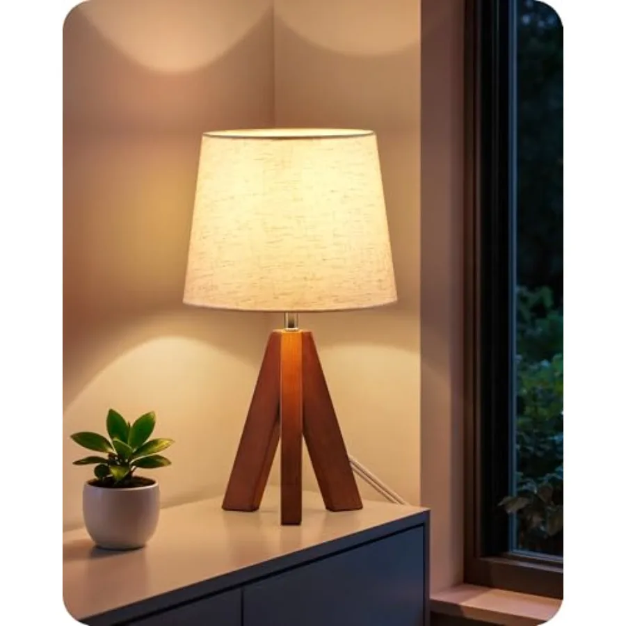 Tripod Table Lamp, 14.6 Inch Small Bedside Lamp with Beige Linen Shade, Modern Nightstand Lamp for Bedroom, Room, Living Room,
Tripod Table Lamp, 14.6 Inch Small Bedside Lamp with Beige Linen Shade, Modern Nightstand Lamp for Bedroom, Room, Living Room,