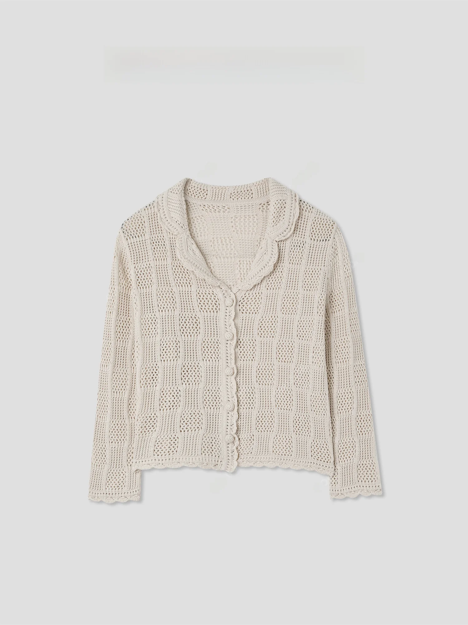 Romi Studio Handmade Crocheted Hollow Cotton Short Knitted Open Cardigan Vintage Style V-Neck Long Sleeve Women's Knitwear
Romi Studio Handmade Crocheted Hollow Cotton Short Knitted Open Cardigan Vintage Style V-Neck Long Sleeve Women's Knitwear