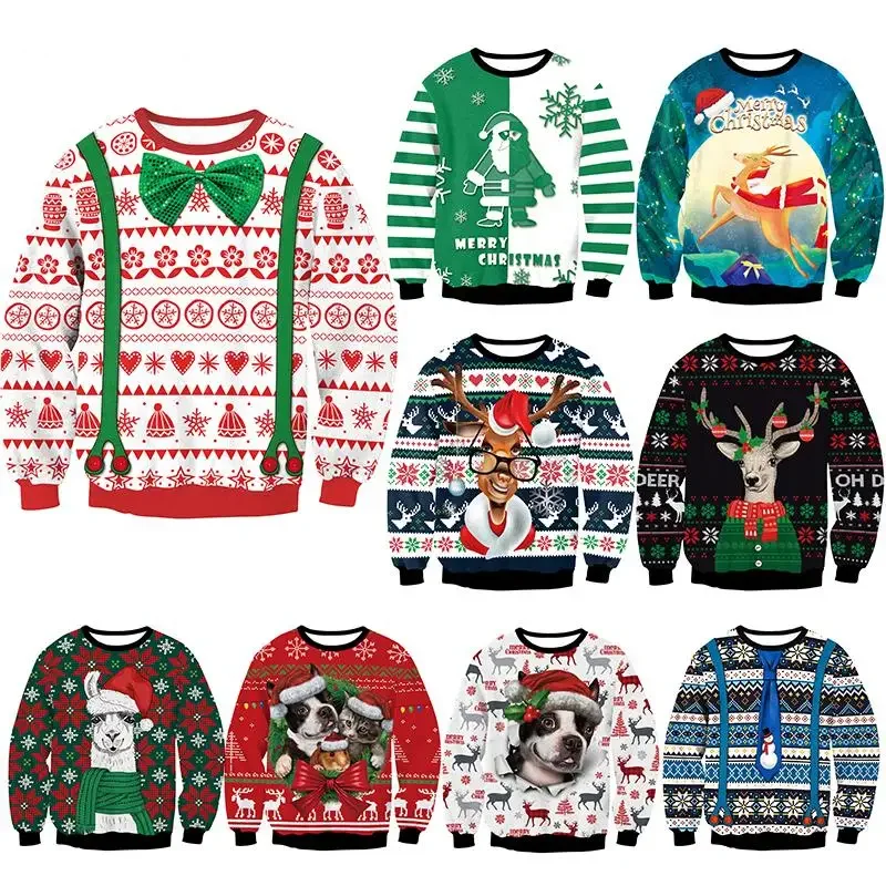 Crewneck Pullover Animal Graphic Sweatshirts for Men Tracksuit Ugly Christmas Oversized Streetwear Couple Outfit Male Clothing
Crewneck Pullover Animal Graphic Sweatshirts for Men Tracksuit Ugly Christmas Oversized Streetwear Couple Outfit Male Clothing