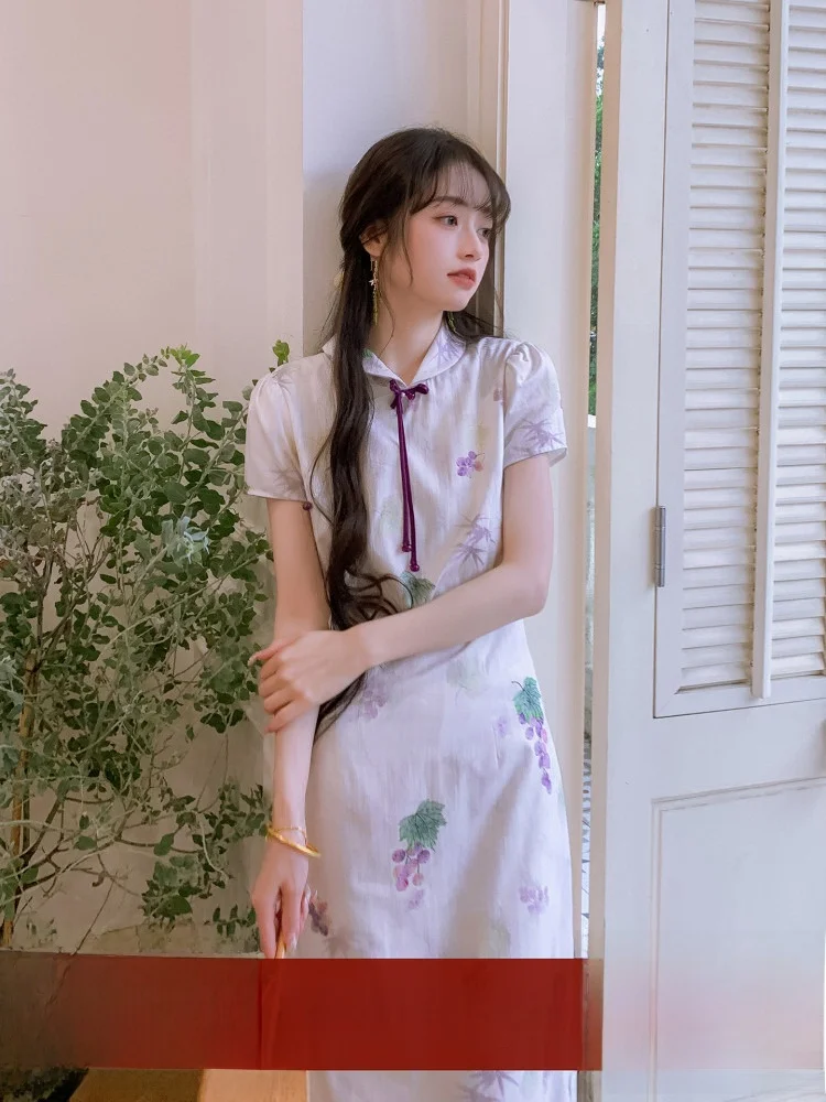 Летнее улучшенное дышащее платье South Wind Valley с винтажным воротником и фиолетовым принтом, короткий рукав
Летнее улучшенное дышащее платье South Wind Valley с винтажным воротником и фиолетовым принтом, короткий рукав