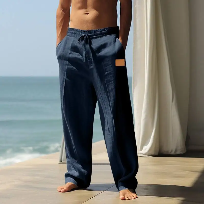 Men's Casual Cotton Linen Sports Beach Pants Breathable Loose Fit Flat Front Trousers Comfortable All Season Wear
Men's Casual Cotton Linen Sports Beach Pants Breathable Loose Fit Flat Front Trousers Comfortable All Season Wear