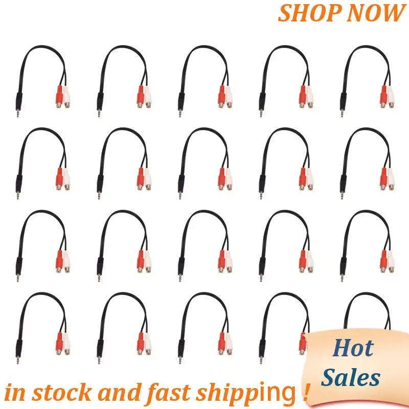 ABVB-20Pcs 3.5Mm Stereo Adapter Headphone Jack To 2 RCA Jack Adapter Audio Cable, 3.5Mm Male To 2X RCA Female
ABVB-20Pcs 3.5Mm Stereo Adapter Headphone Jack To 2 RCA Jack Adapter Audio Cable, 3.5Mm Male To 2X RCA Female