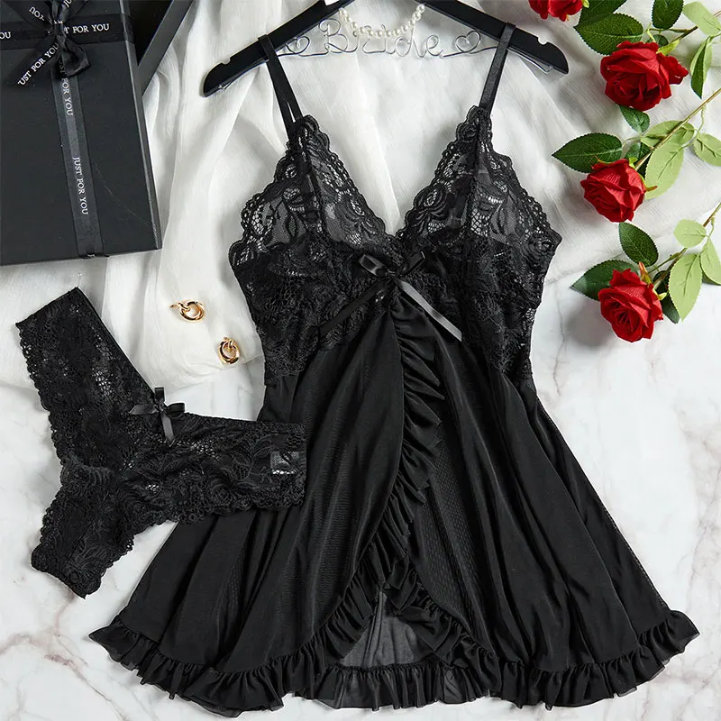 Lace Sheer Sexy Robe Sleeping Costume Solid Color Deep V Bathrobe Soft Pajamas Underwear Panty Set Sleeveless Homewear Lingerie
Lace Sheer Sexy Robe Sleeping Costume Solid Color Deep V Bathrobe Soft Pajamas Underwear Panty Set Sleeveless Homewear Lingerie