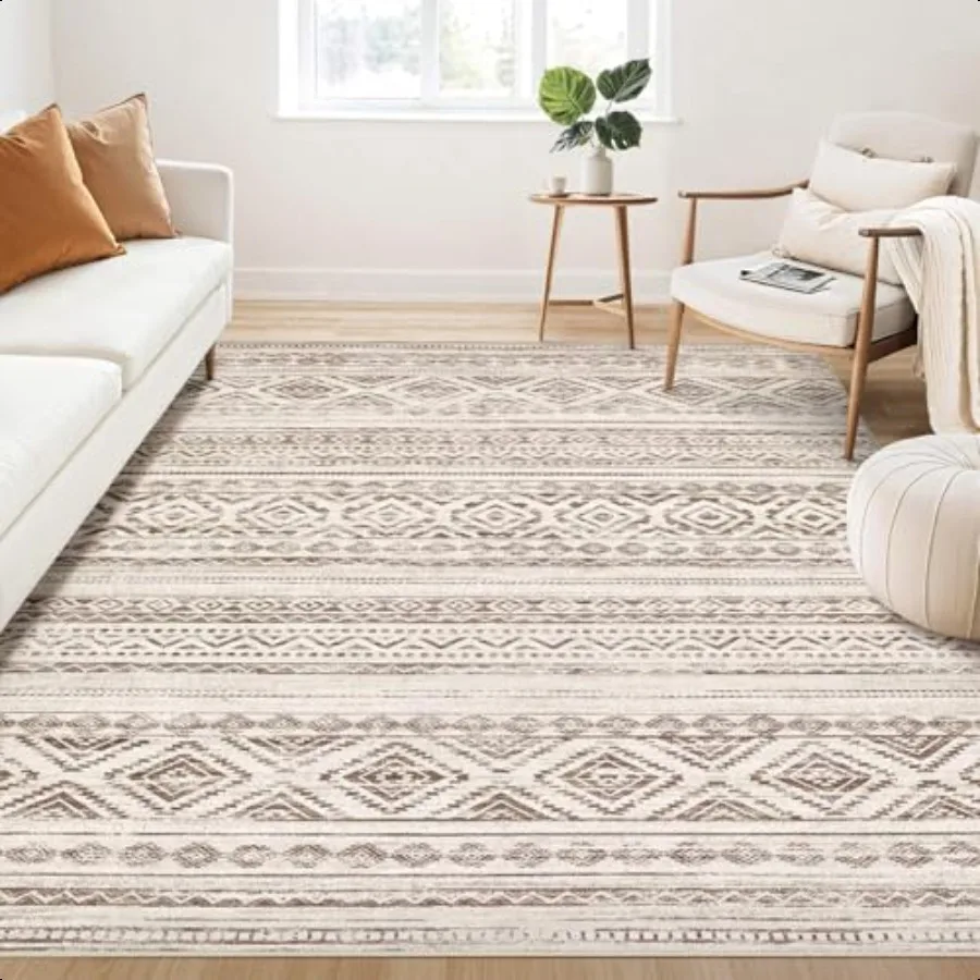 Large Living Room Area Rug 5x7: Soft hine Washable Boho Moroccan Farmhouse Rugs for Bedroom Under Dining Table NonSlip Neutral
Large Living Room Area Rug 5x7: Soft hine Washable Boho Moroccan Farmhouse Rugs for Bedroom Under Dining Table NonSlip Neutral
