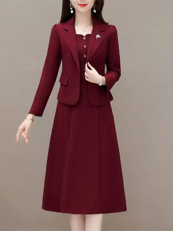 Wedding Dress Ensemble Mother of the Bride Spring Autumn Two-Piece Set Elegant Long Sleeve A-Line Skirt Polyester Blend
Wedding Dress Ensemble Mother of the Bride Spring Autumn Two-Piece Set Elegant Long Sleeve A-Line Skirt Polyester Blend