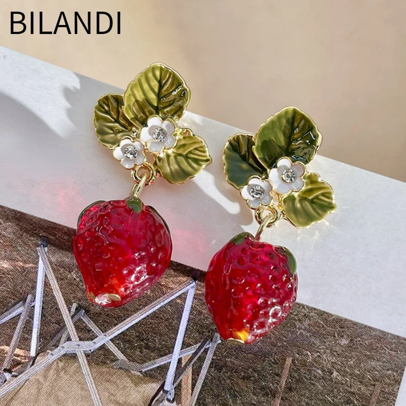 Bilandi Fashion Jewelry Sweet Korean Temperament Red Resin Strawberry Earrings For Girl Women Accessories Gifts 2024 Trend New
Bilandi Fashion Jewelry Sweet Korean Temperament Red Resin Strawberry Earrings For Girl Women Accessories Gifts 2024 Trend New