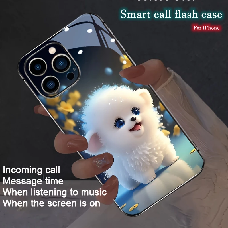 Intelligent Luminous Voice Controlled Phone Case For iPhone 16e 16 Plus 14 15 17 Pro Max Cute Funny Puppy LED Light Phone Cover
Intelligent Luminous Voice Controlled Phone Case For iPhone 16e 16 Plus 14 15 17 Pro Max Cute Funny Puppy LED Light Phone Cover