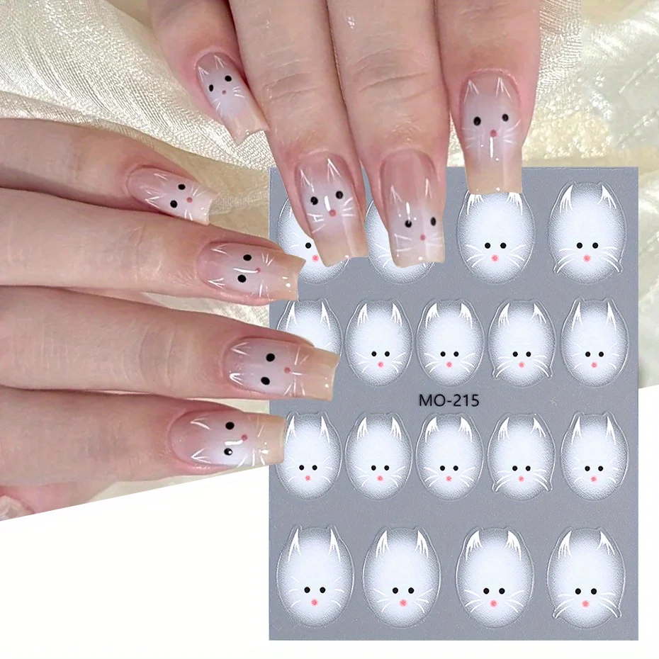 Plush Cat Nail Art Stickers Colorful White Animal Design Cute Cartoon Adhesive Sliders Japanese Style DIY Charm Manicure Foils
Plush Cat Nail Art Stickers Colorful White Animal Design Cute Cartoon Adhesive Sliders Japanese Style DIY Charm Manicure Foils