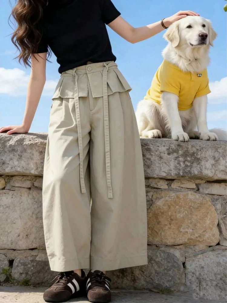 Khaki Color Women's Wide Leg Casual Pants Spring Summer New Style High Waist Knife Pleated Slimming Effect Casual Trousers
Khaki Color Women's Wide Leg Casual Pants Spring Summer New Style High Waist Knife Pleated Slimming Effect Casual Trousers