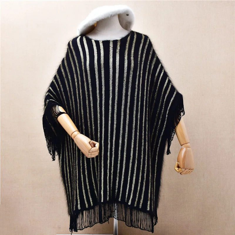 Ladies Women Autumn Winter Fashion Striped Hairy Mink Cashmere Knitted O-Neck Short Sleeves Tassel Loose Pullover Sweater Dress
Ladies Women Autumn Winter Fashion Striped Hairy Mink Cashmere Knitted O-Neck Short Sleeves Tassel Loose Pullover Sweater Dress