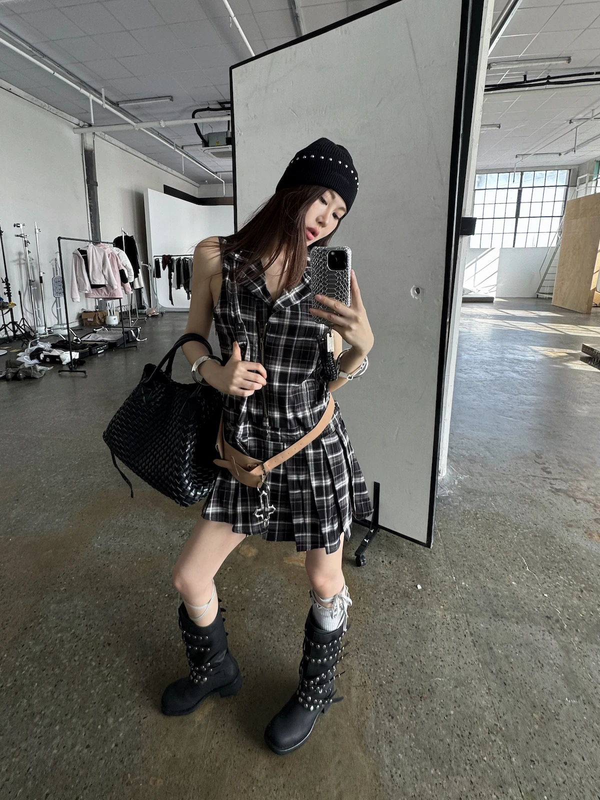 Sermeet Vintage Plaid Sleeveless Dress Women's Gingham Skirt Summer Loose Fit Turn-down Collar Single Button Casual
Sermeet Vintage Plaid Sleeveless Dress Women's Gingham Skirt Summer Loose Fit Turn-down Collar Single Button Casual