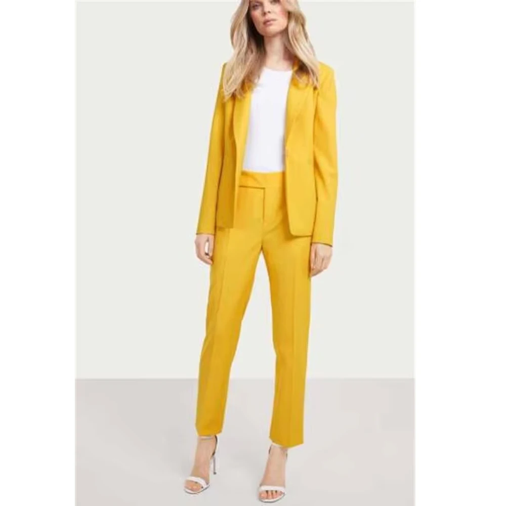 Business Pant Sets for Women Yellow Customized Office Lady Pantsuit Blazer+Pants for Work Pantsuit for Wedding Party Suit
Business Pant Sets for Women Yellow Customized Office Lady Pantsuit Blazer+Pants for Work Pantsuit for Wedding Party Suit