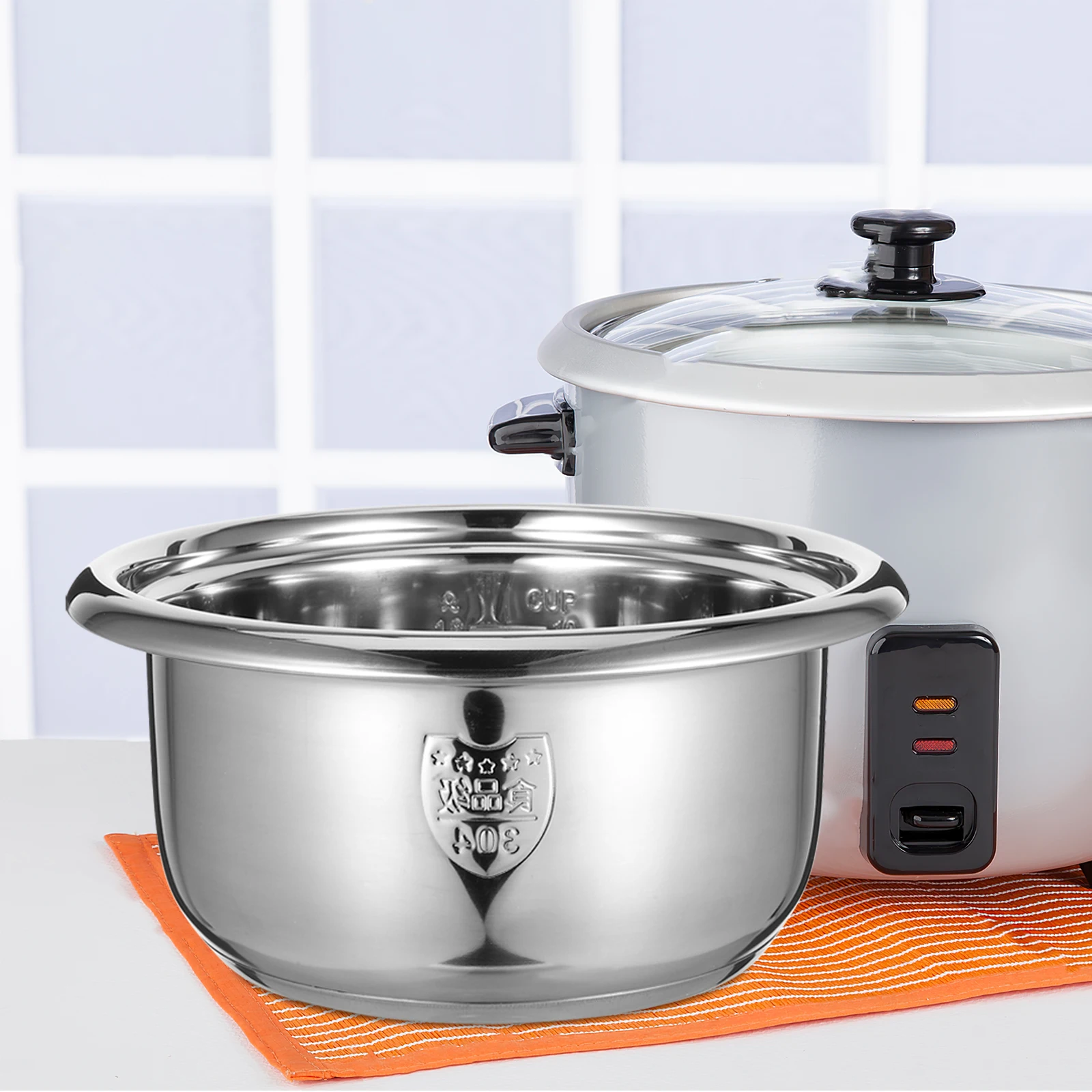 Stainless Steel Inner Pot for Rice Cooker Nonstick Cooker Liner Universal Replacement Part 4L Cooking Pot for Kitchen X26X12.5cm
Stainless Steel Inner Pot for Rice Cooker Nonstick Cooker Liner Universal Replacement Part 4L Cooking Pot for Kitchen X26X12.5cm