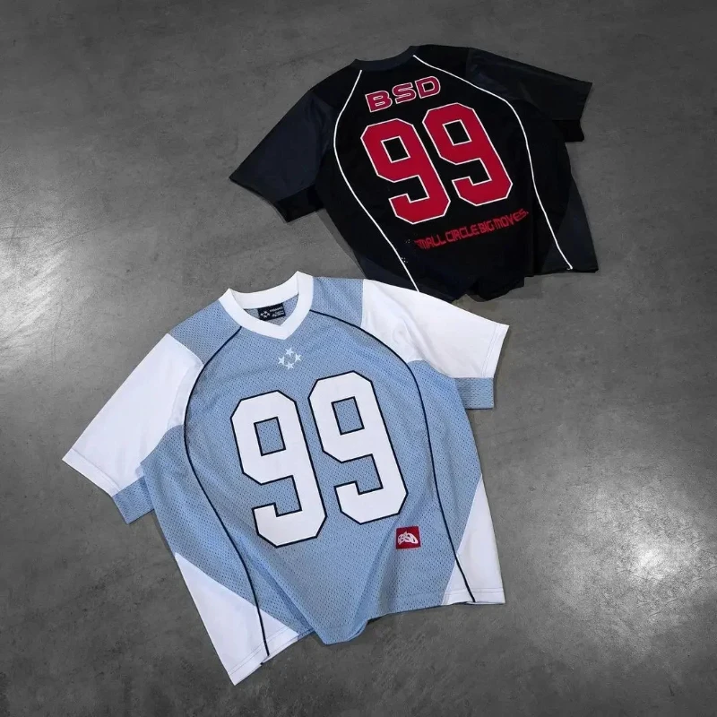 Summer new American fashion brand street retro digital printed short sleeved loose casual versatile sports T-shirt
Summer new American fashion brand street retro digital printed short sleeved loose casual versatile sports T-shirt