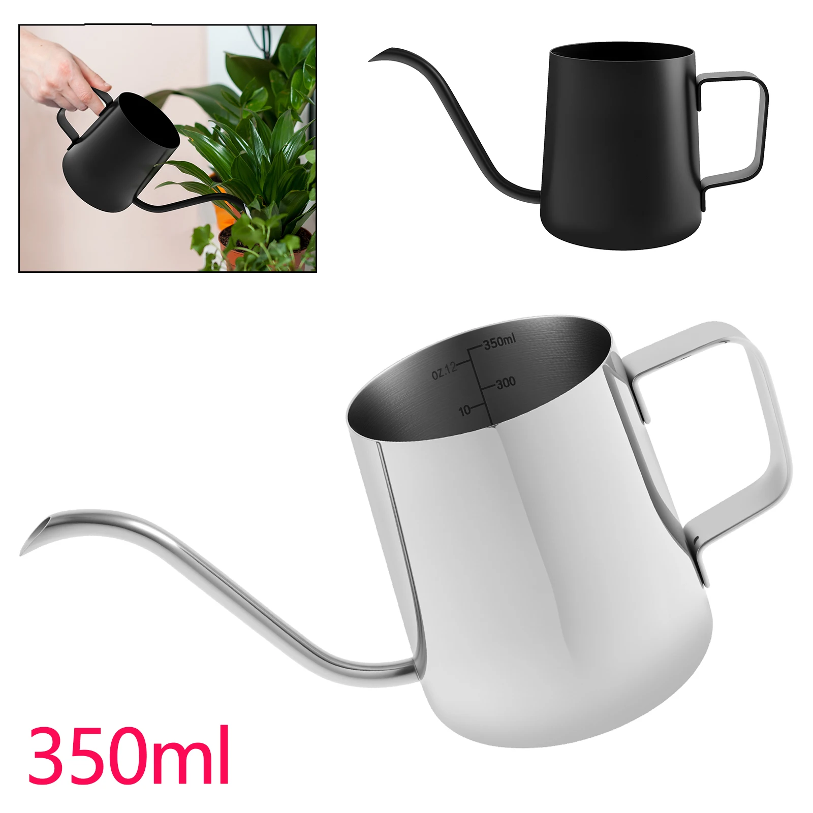 350ML Watering Can Stainless Steel Long Spout Kettle Nordic Garden Flower Pot for Indoor Outdoor Bonsai Plants Gardening Shower
350ML Watering Can Stainless Steel Long Spout Kettle Nordic Garden Flower Pot for Indoor Outdoor Bonsai Plants Gardening Shower