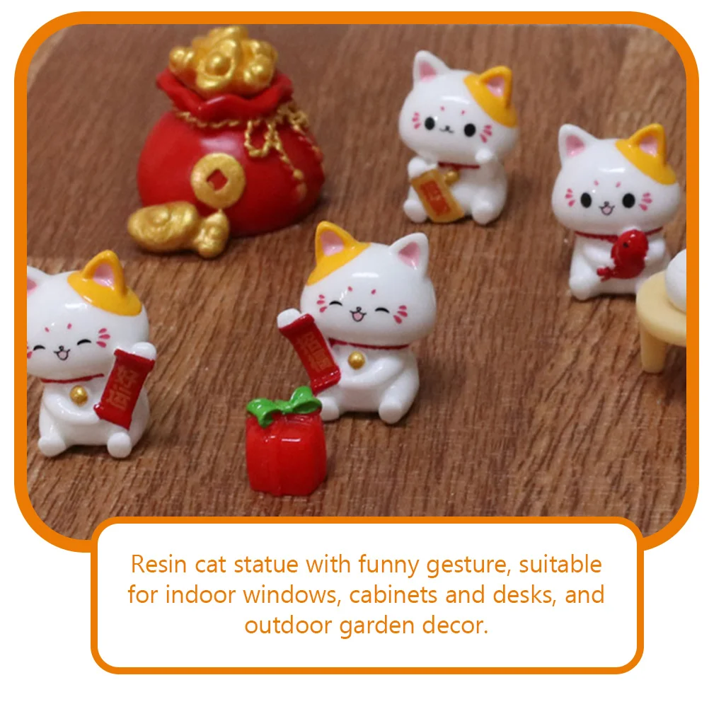 12pcs Lucky Ornament Resin Figurines Cute Statue Compact Size Micro Landscape Decor Plant Ornaments Cat Modeling Cat Statue
12pcs Lucky Ornament Resin Figurines Cute Statue Compact Size Micro Landscape Decor Plant Ornaments Cat Modeling Cat Statue