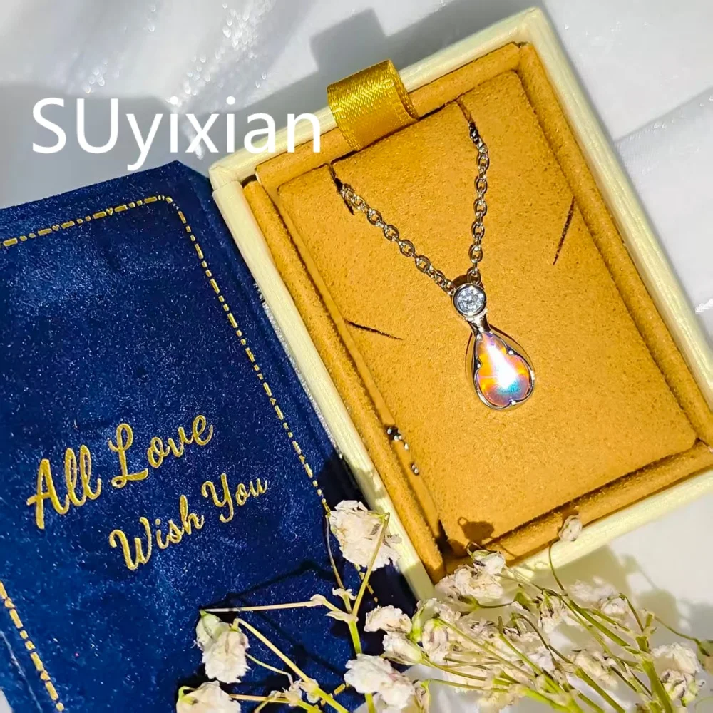 Серебряное колье 925 пробы с каплевидным лунным камнем и подвеской «Слезы Руперта» в стиле Light Luxury Fashion
Серебряное колье 925 пробы с каплевидным лунным камнем и подвеской «Слезы Руперта» в стиле Light Luxury Fashion