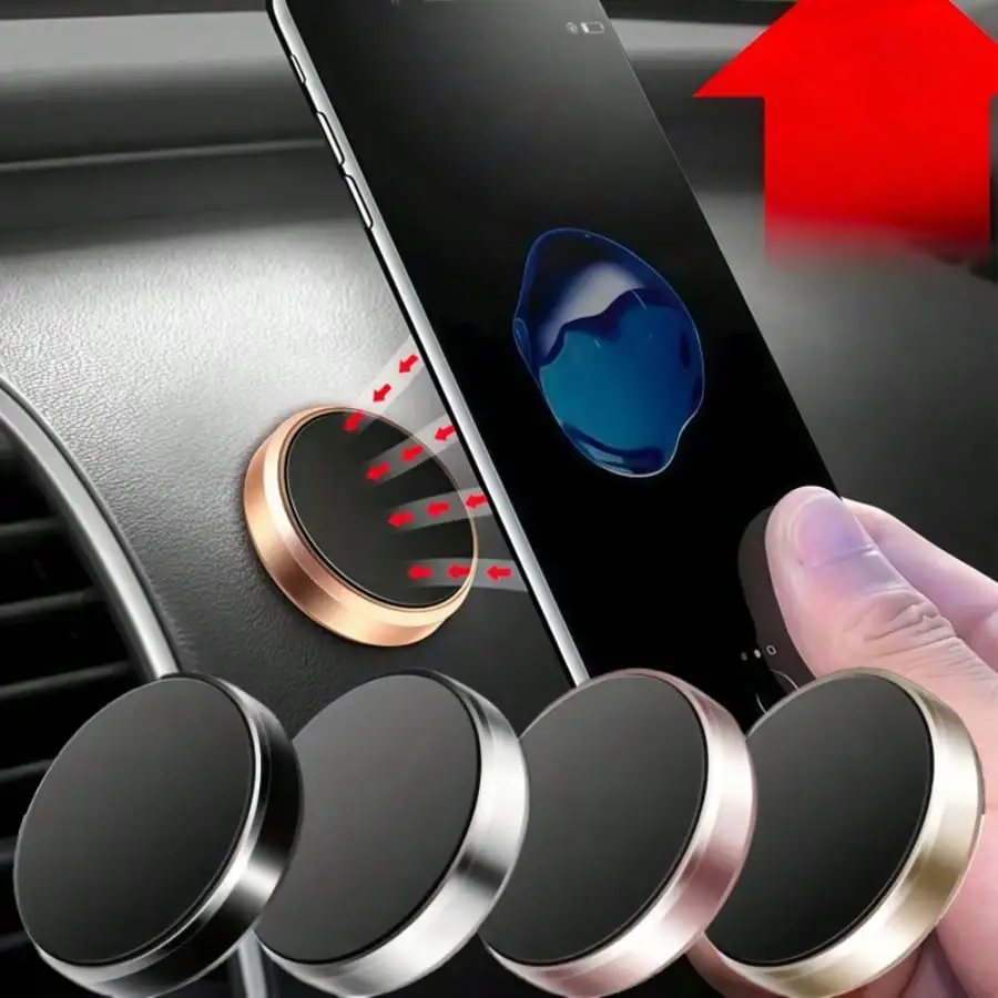 Alloy Dashboard Stick-On Car Phone Holder 1/3pcs Mini Magnetic Circular Creative Design Metal Texture Easy Stick-On Installation Strong Magnetic Adsorption For Navigation & Calling Mother's Day Gift
Alloy Dashboard Stick-On Car Phone Holder 1/3pcs Mini Magnetic Circular Creative Design Metal Texture Easy Stick-On Installation Strong Magnetic Adsorption For Navigation & Calling Mother's Day Gift