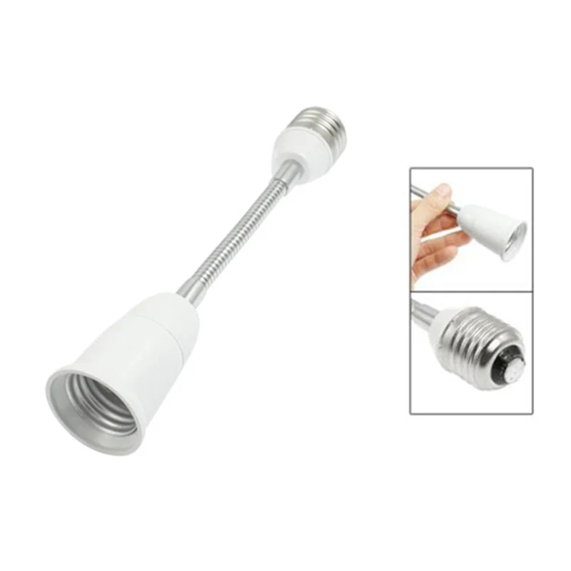 AA81-3Pcs 19Cm Long Flexible Goose Neck E27 To E27 LED Light Bulb Extension Adapter
AA81-3Pcs 19Cm Long Flexible Goose Neck E27 To E27 LED Light Bulb Extension Adapter