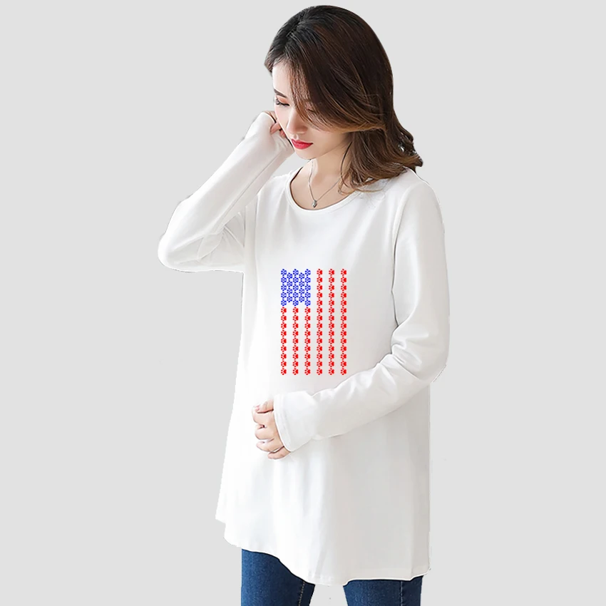 Cute Sweet Cartoon Dog Paw Print Customized Pregnant T-Shirt Girl Funny animal Maternity Pregnancy Flattering Long Sleeve Shirt
Cute Sweet Cartoon Dog Paw Print Customized Pregnant T-Shirt Girl Funny animal Maternity Pregnancy Flattering Long Sleeve Shirt